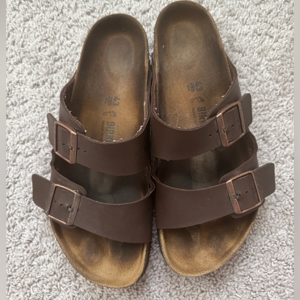 Brown Double-Strap Sandals Birkenstock for men.  Size 43.(9.5)